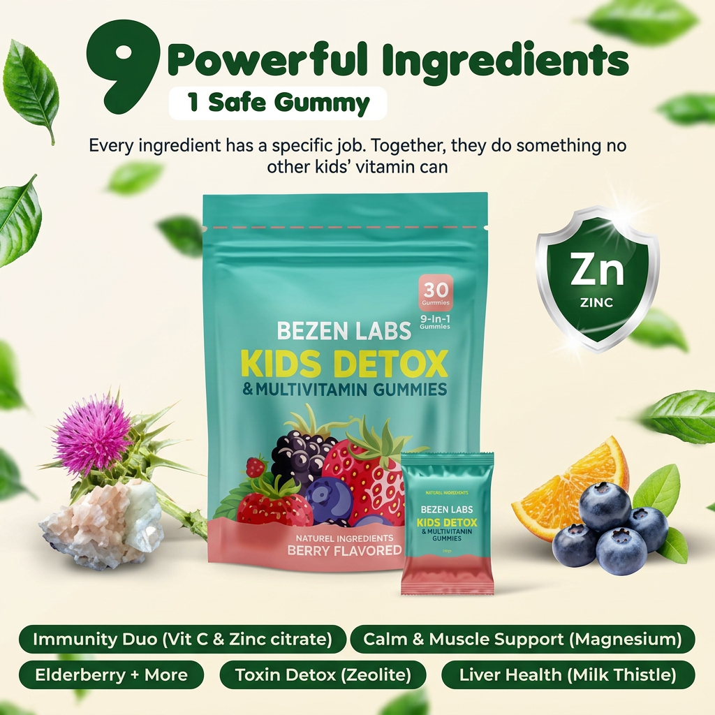 Bezen - Kids Detox & Multivitamin Gummies